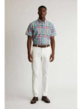 Polo Ralph Lauren Classic Fit Madras Camp Short Sleeve Shirt, Size Medium